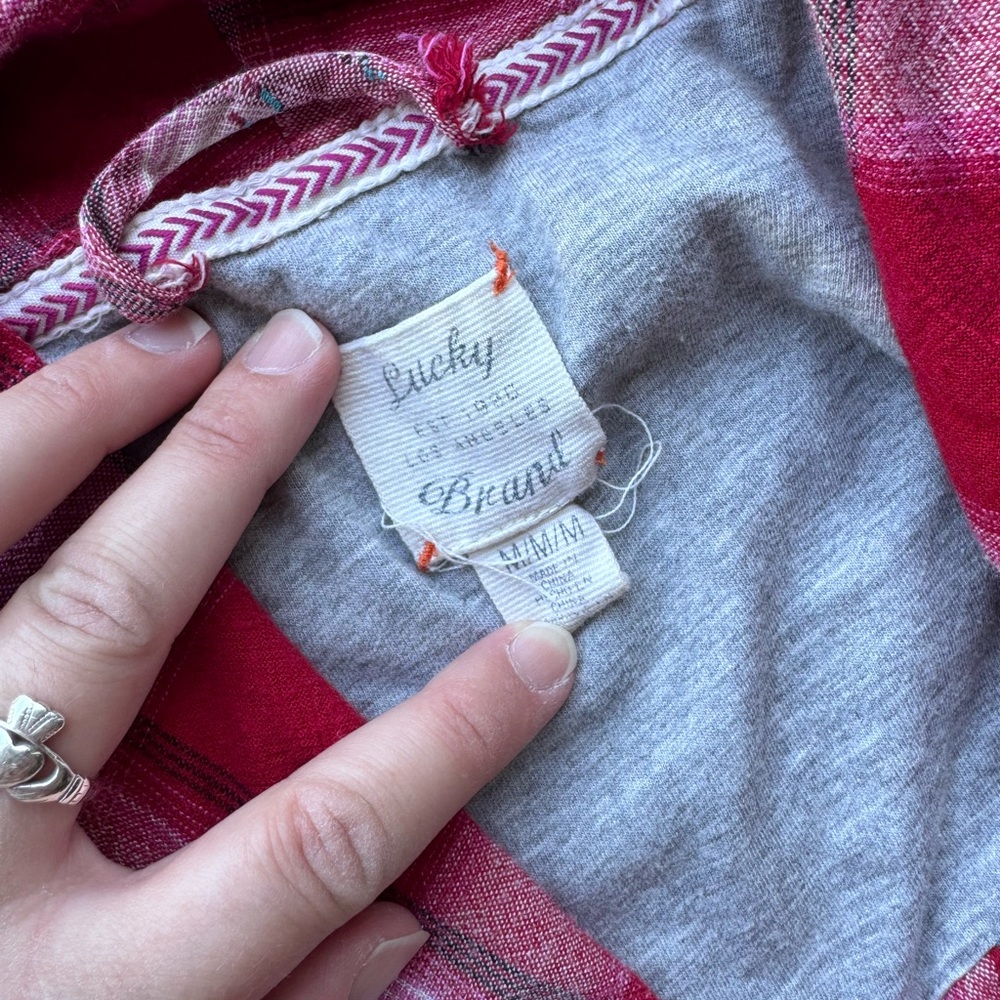 Lucky Brand Red Plaid Robe - Picture 2 of 3